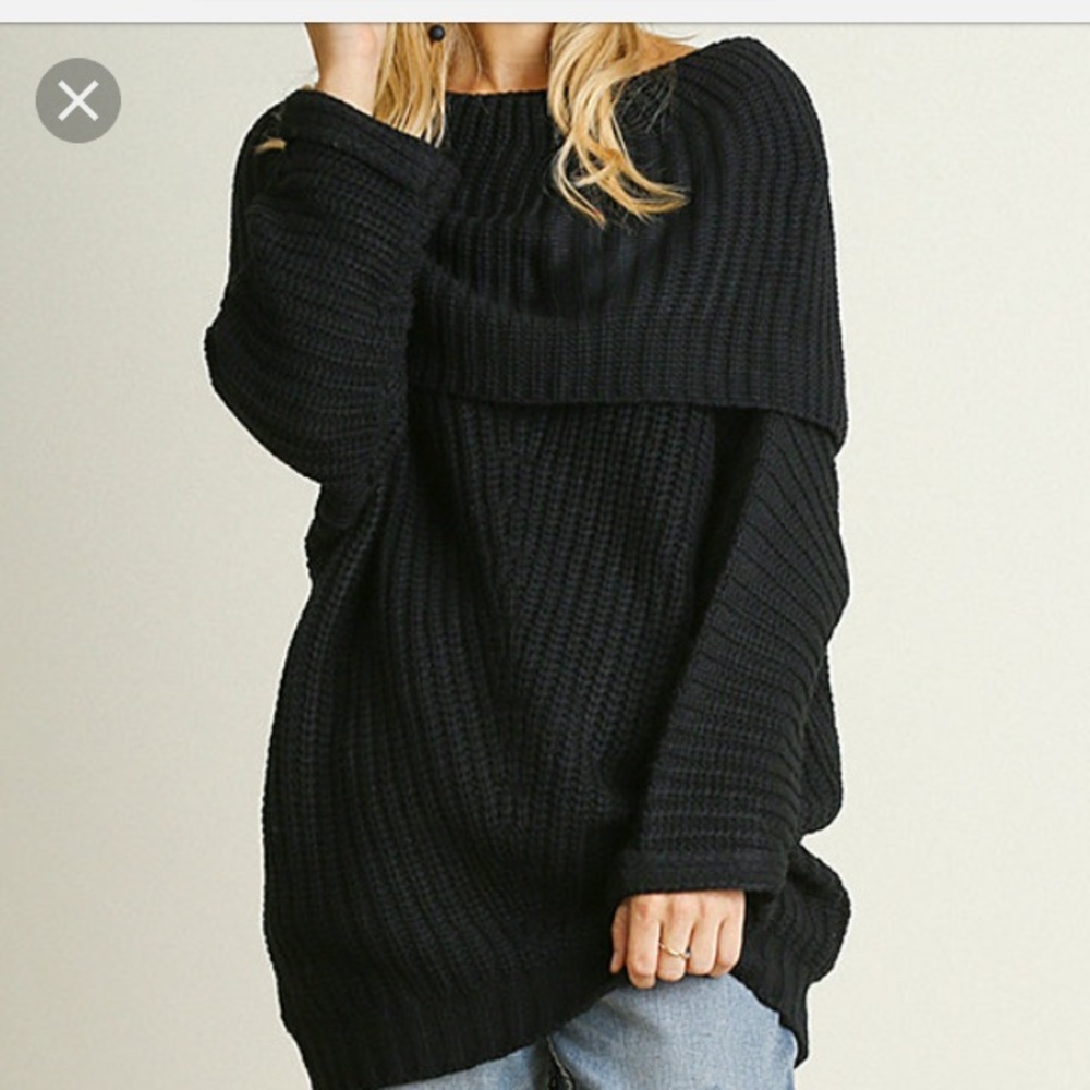 Black slouchy sweater